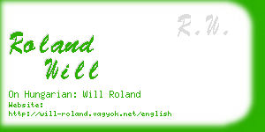 roland will business card